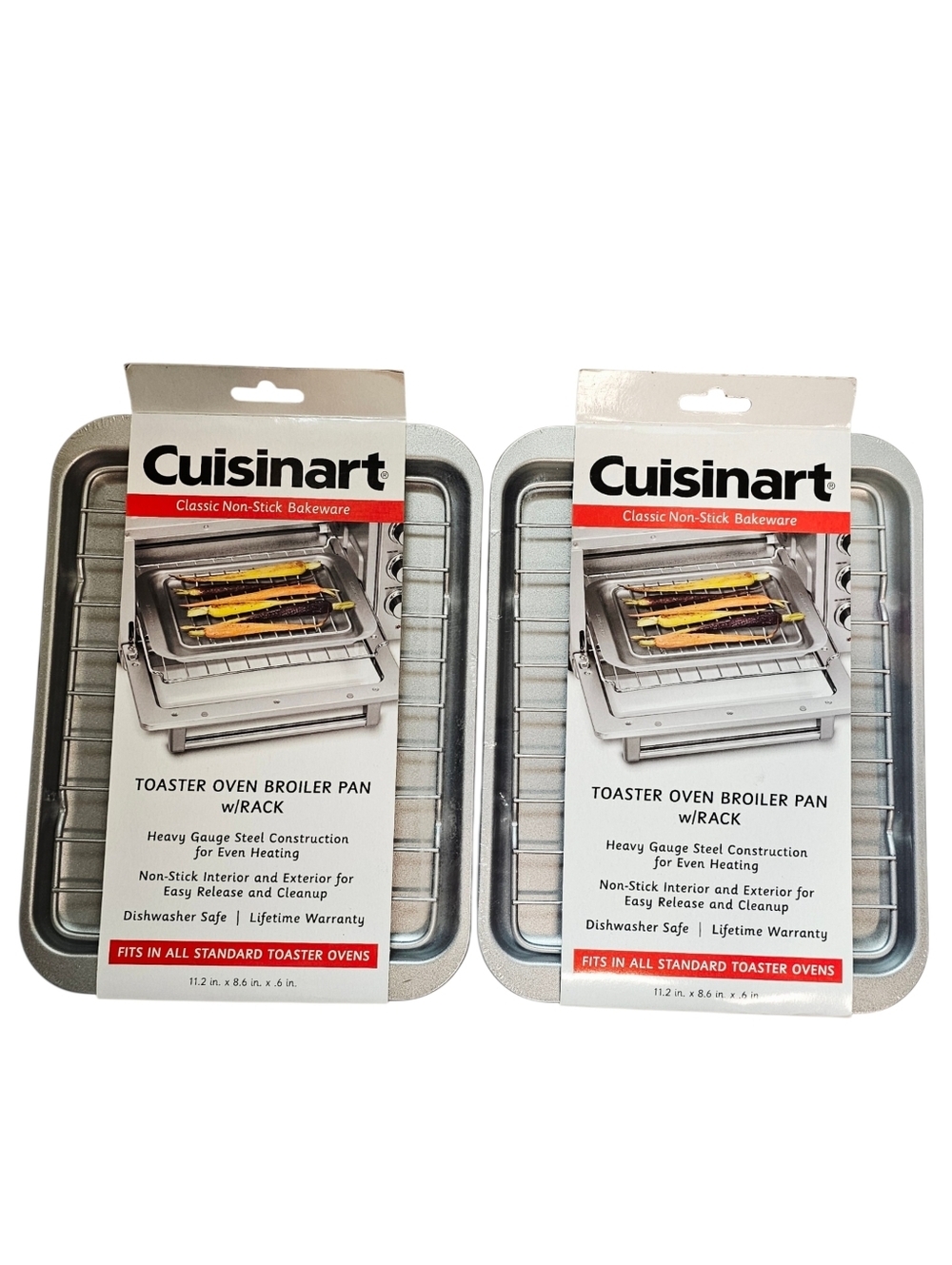 NEW Cuisinart Toaster Oven Broiler Pan with Rack - set of 2